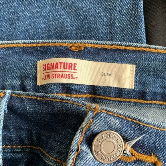 Men's Levi Strauss Signature Slim Fit Straight Leg Stretch Jeans Size 32x30 NWT - Picture 9 of 11